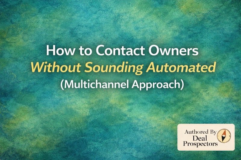 How to Contact Owners Without Sounding Automated (Multichannel Approach)