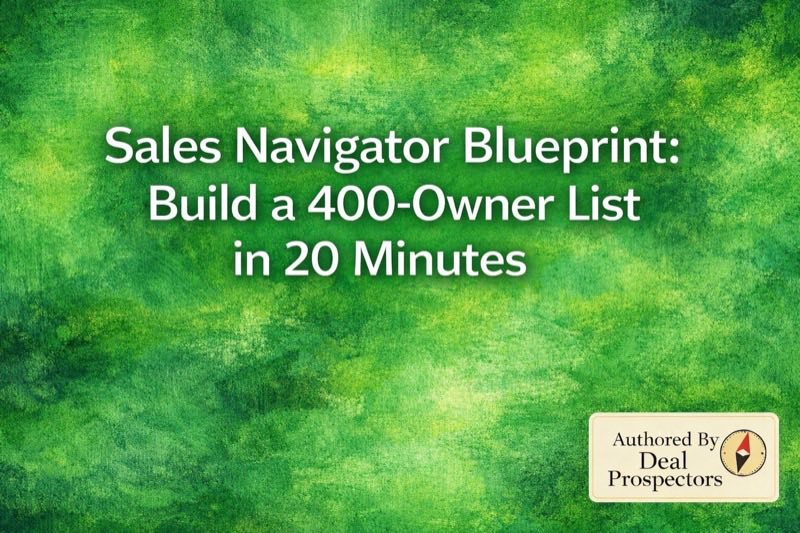 Sales Navigator Blueprint: Build a 400-Owner List in 20 Minutes